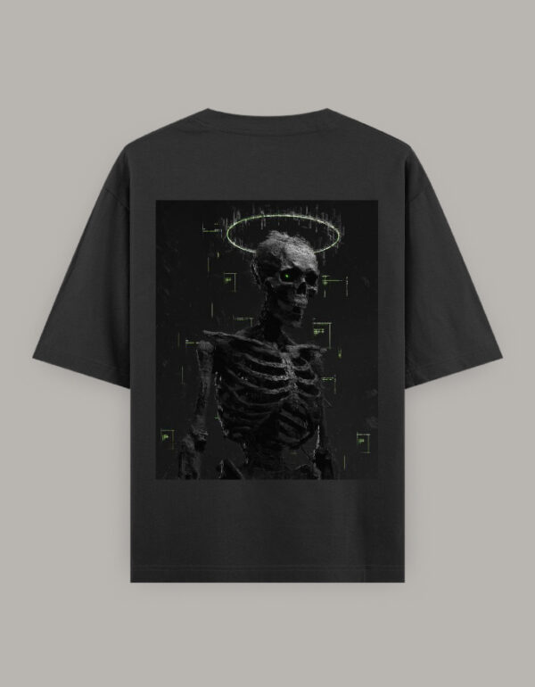Unisex Oversized Classic T-Shirt Dark Glitch Skeleton