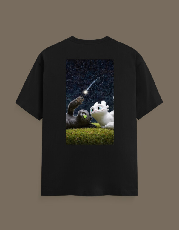 Unisex Classic Crew T-Shirt Toothless & Light Fury - Image 3