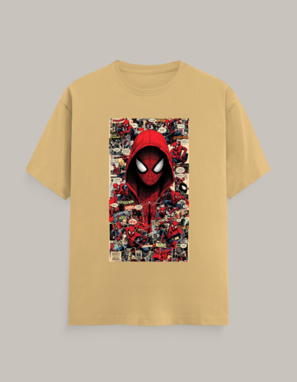 Unisex Classic Crew T-Shirt Spider-Man Comic Collage - Image 3