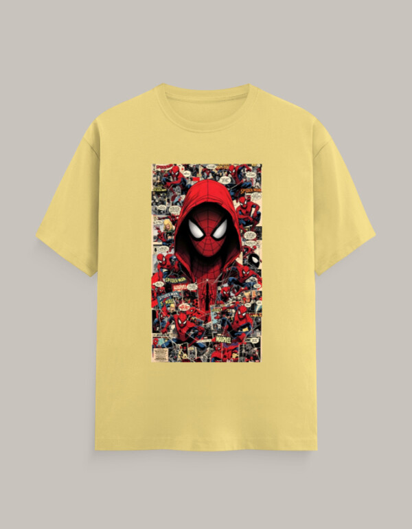 Unisex Classic Crew T-Shirt Spider-Man Comic Collage