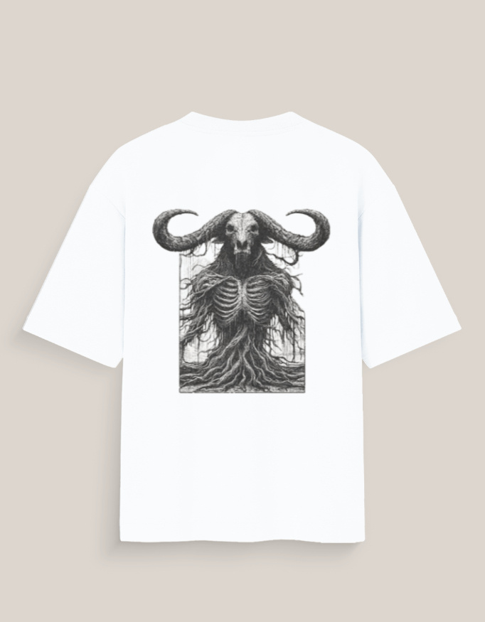 Men's Oversized Dark Mythical Goat Demon T-Shirt - Image 3