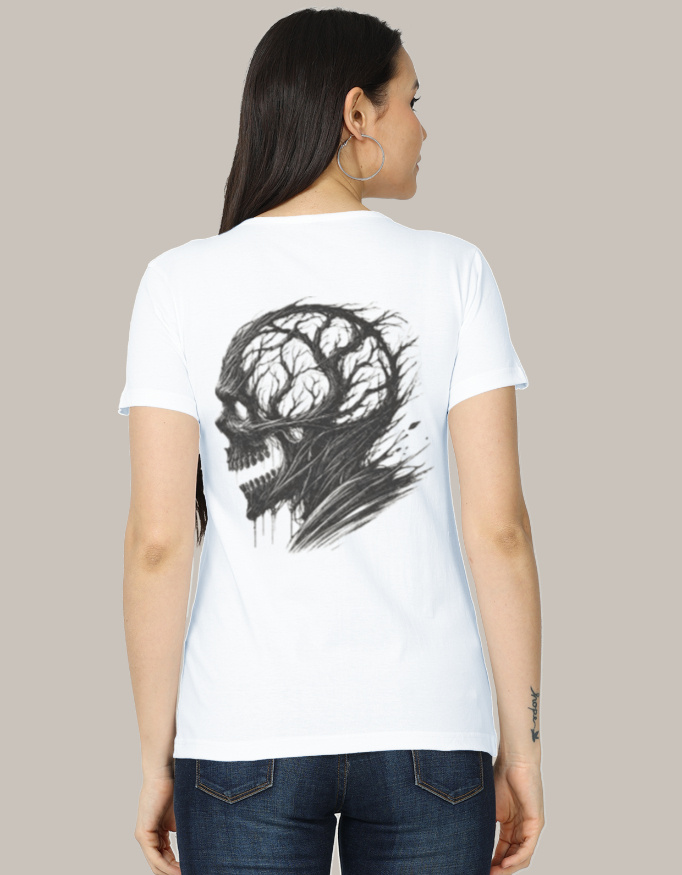 Women's Classic Dark Skull Tree T-Shirt