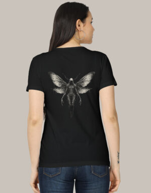 Women's Classic Dark Gothic Moth-Human Hybrid  T-Shirt