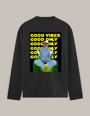 Men's Full Sleeve Good Vibes T-Shirt