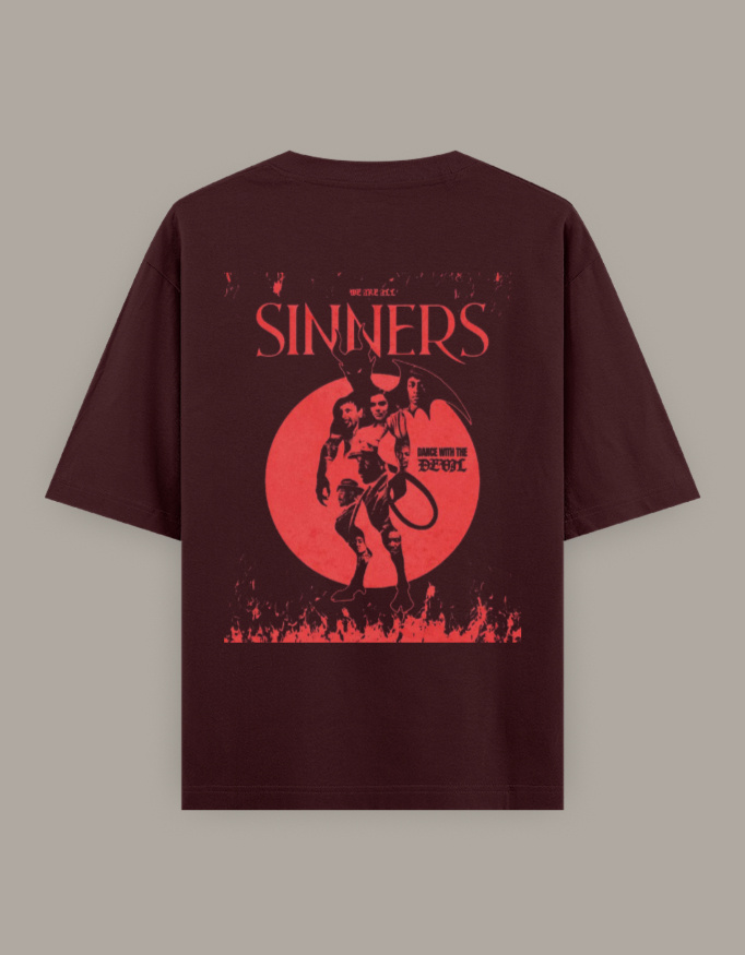 Oversized Sinners – Dance The Devil Graphic T-Shirt - Image 2
