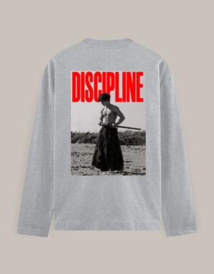 Men's Full Sleeve Discipline Samurai Motivation T-Shirt