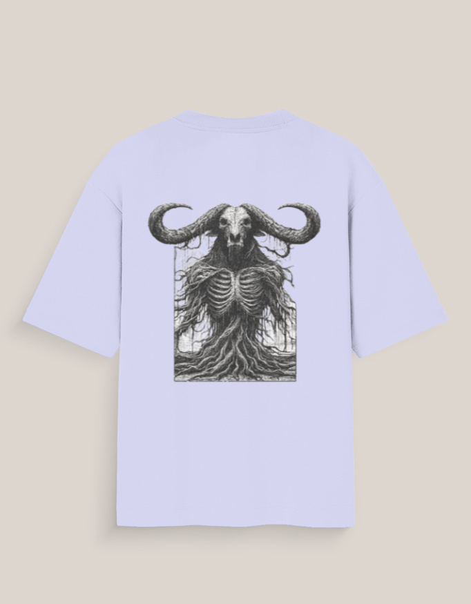Men's Oversized Dark Mythical Goat Demon T-Shirt