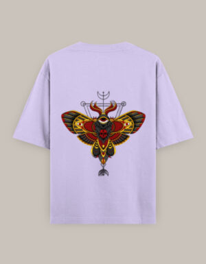 Women's Oversized Classic Gothic Moth T-Shirt