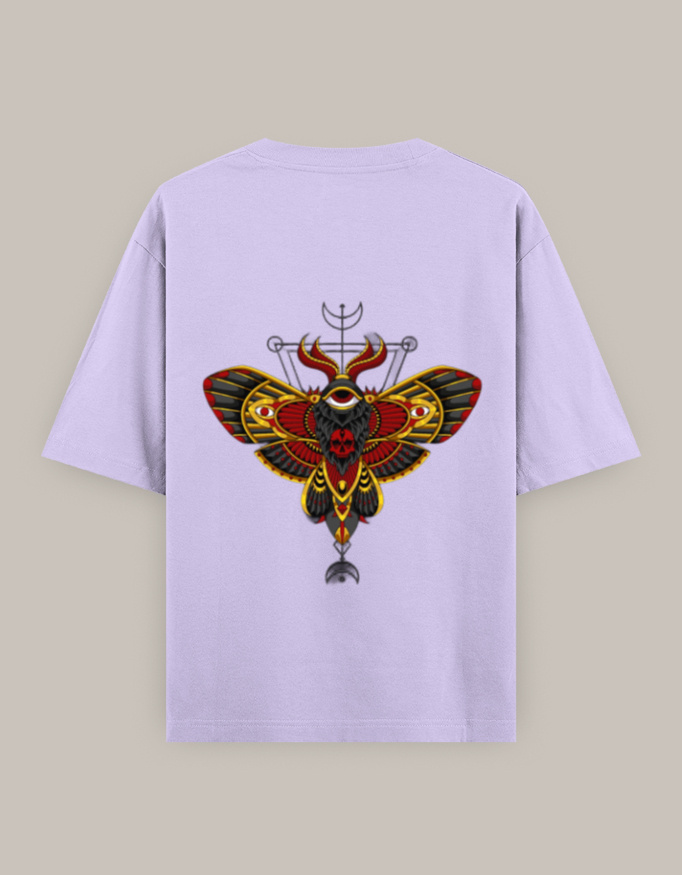 Women's Oversized Classic Gothic Moth T-Shirt