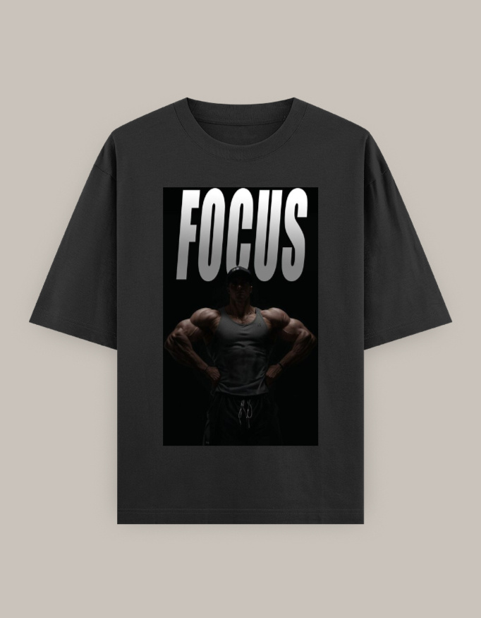 Men's Oversized Classic Focus Gym Motivation T-Shirt