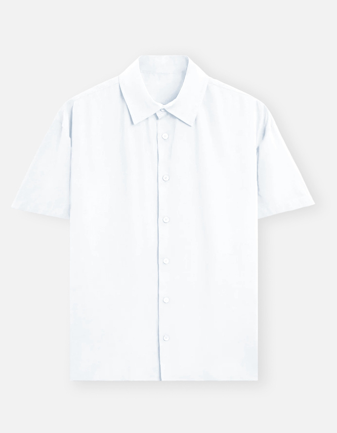 Men's Plain Oversized Half Shirt - Image 3