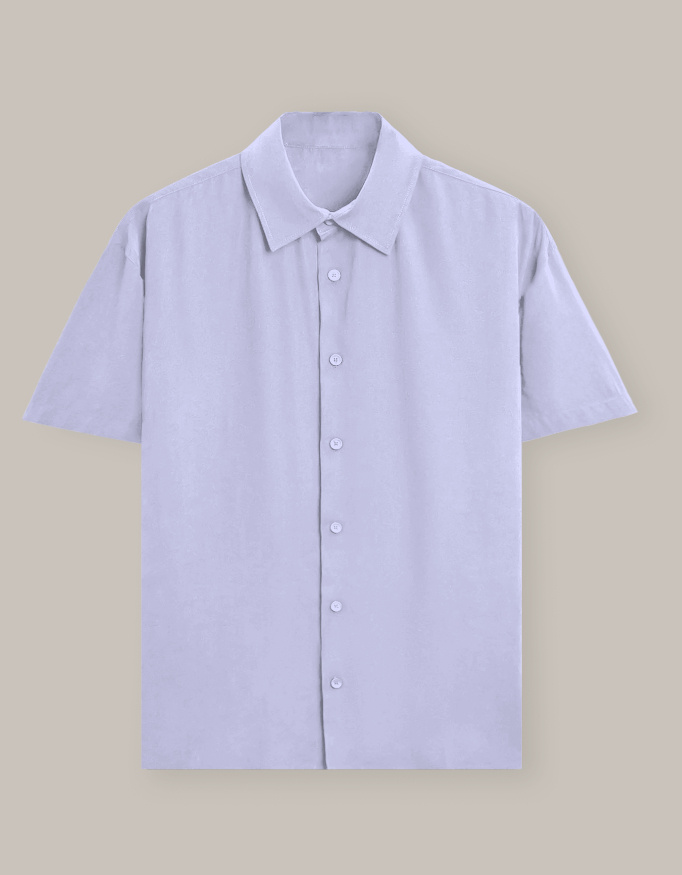 Men's  Oversized Plain Half Shirt - Image 3